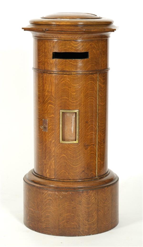 A late 19th Century oak country house hall post box